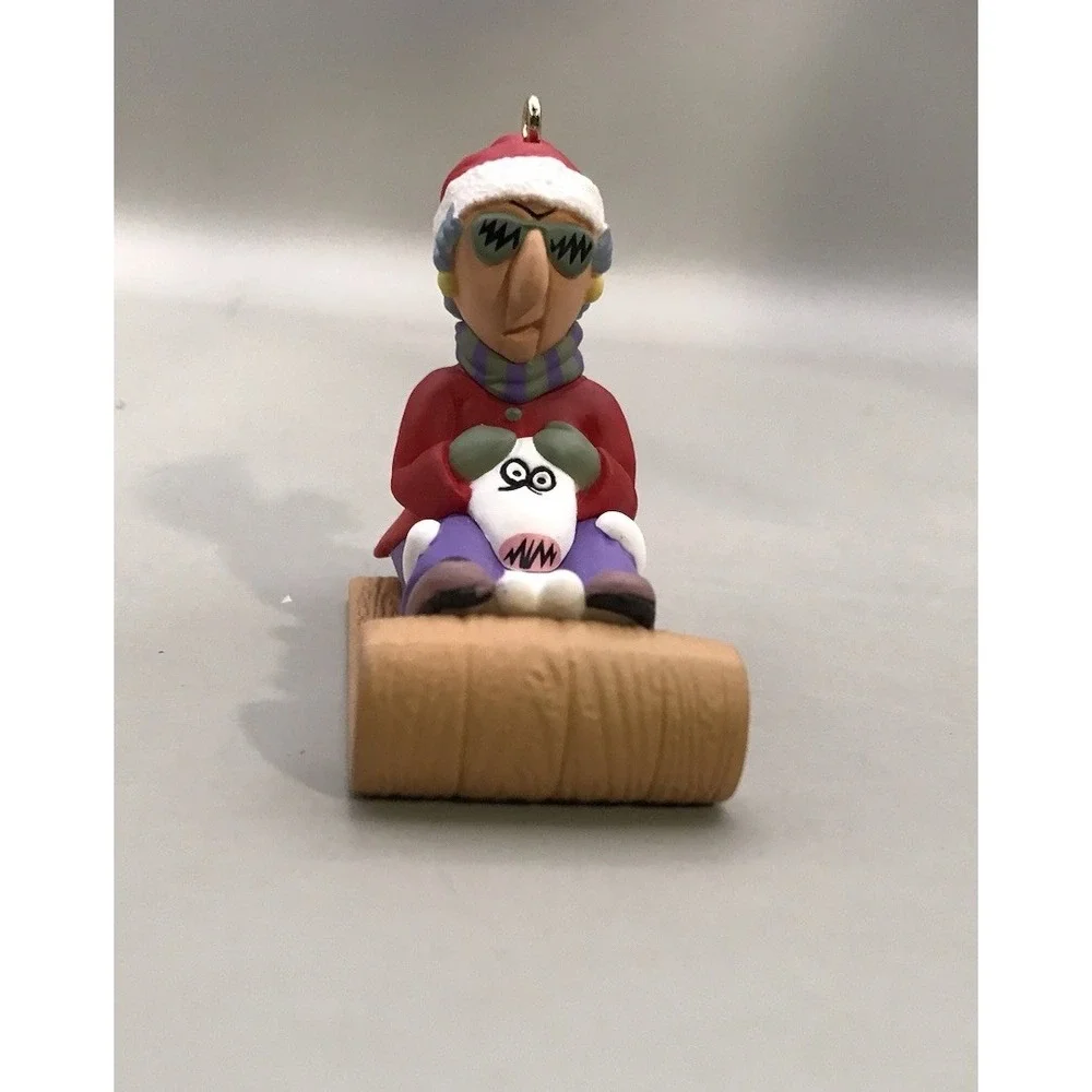 Hallmark‎ Keepsake Maxine Sledding With Her Dog 1998